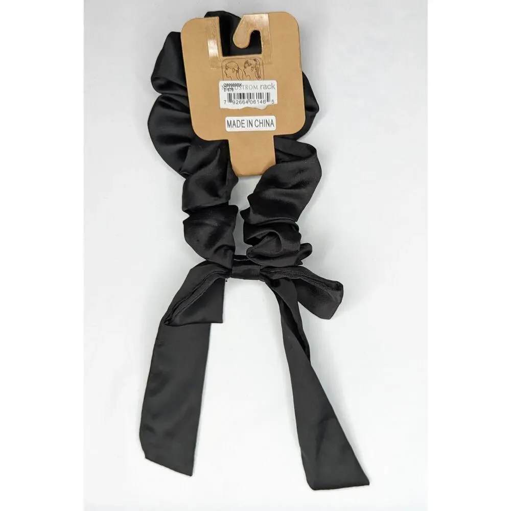 Black Hair Scrunchie Bow Ponytail by Berry